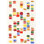" Colorful Code I " Mixed Media Print