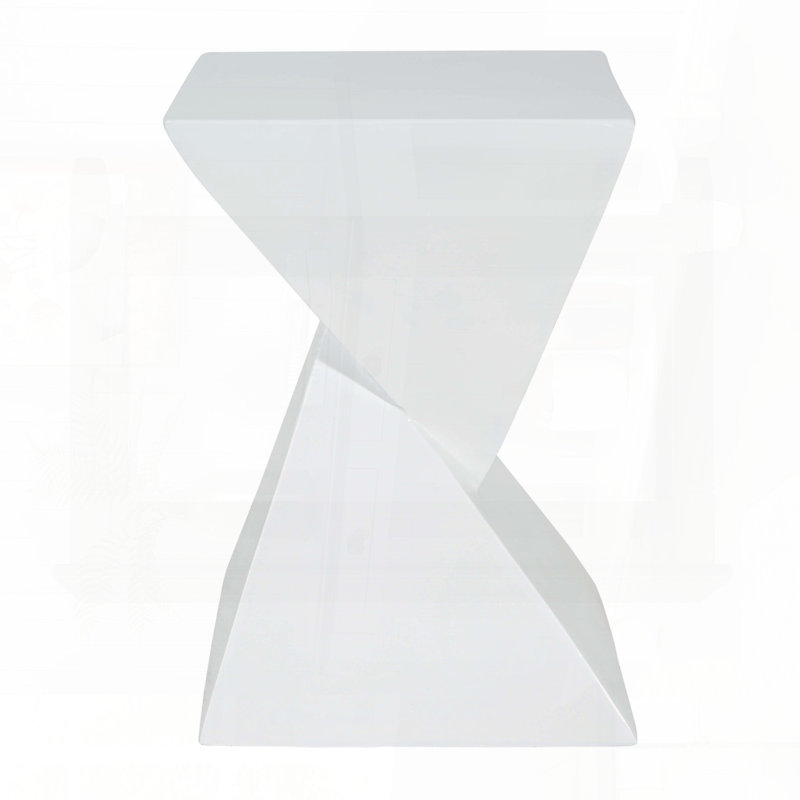 All-Weather MGO X-Design Side Table – White, 18"H
