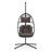 Dark Gray Cushion Egg Chair With Stand-1613550345