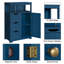 Armoire de plancher de salle de bain autoportante en bois-573751671