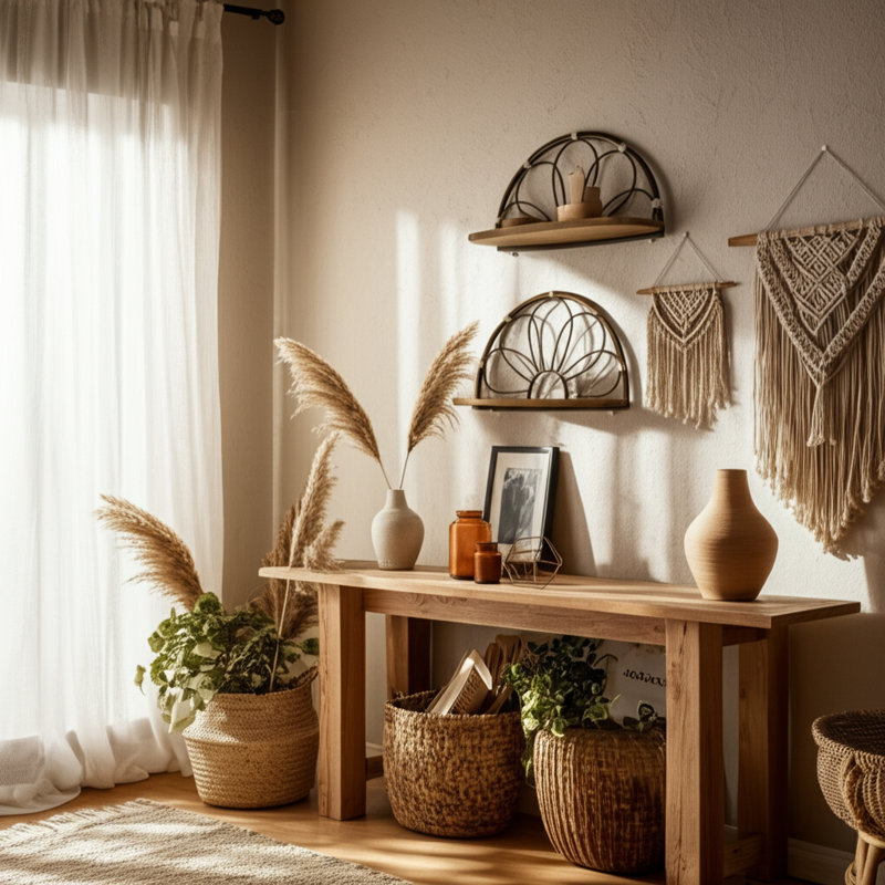 Ashonda Boho Coastal Set of 2 Metal Flower Arched Wall Shelves - 24" x 10" x 13"