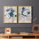 Touch of Teal Arrangement I-Premium, reproduction encadrée prête à accrocher - aucun clou requis - aucun clou requis