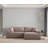 Stylish Corner Sofa-Bed, Brown Fabric, 102.4 x 30.7 x 66.9 inches | Beech Wood & Chipboard Frame, 100% Polyester, Slide Mechanism | Soft Grey Foam & Silicone Foam for Comfort | Perfect for Living Rooms & Guest Areas-1271667787-1271667785