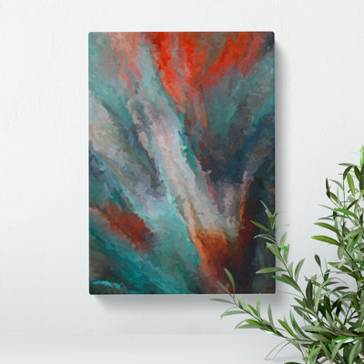 Hunted By The Fires Abstract - Wrapped Canvas