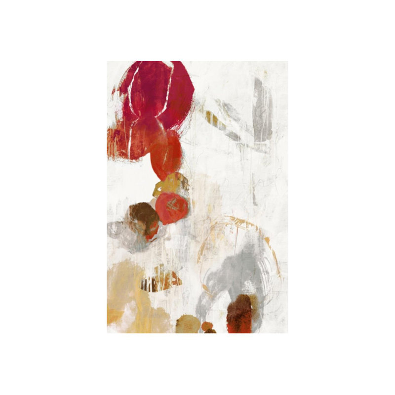 «Raspberry Symphony I» par Sofia Fox - peinture sur toile, Gel coupé au couteau, H 60 po x l 40 po x P 1,5 po