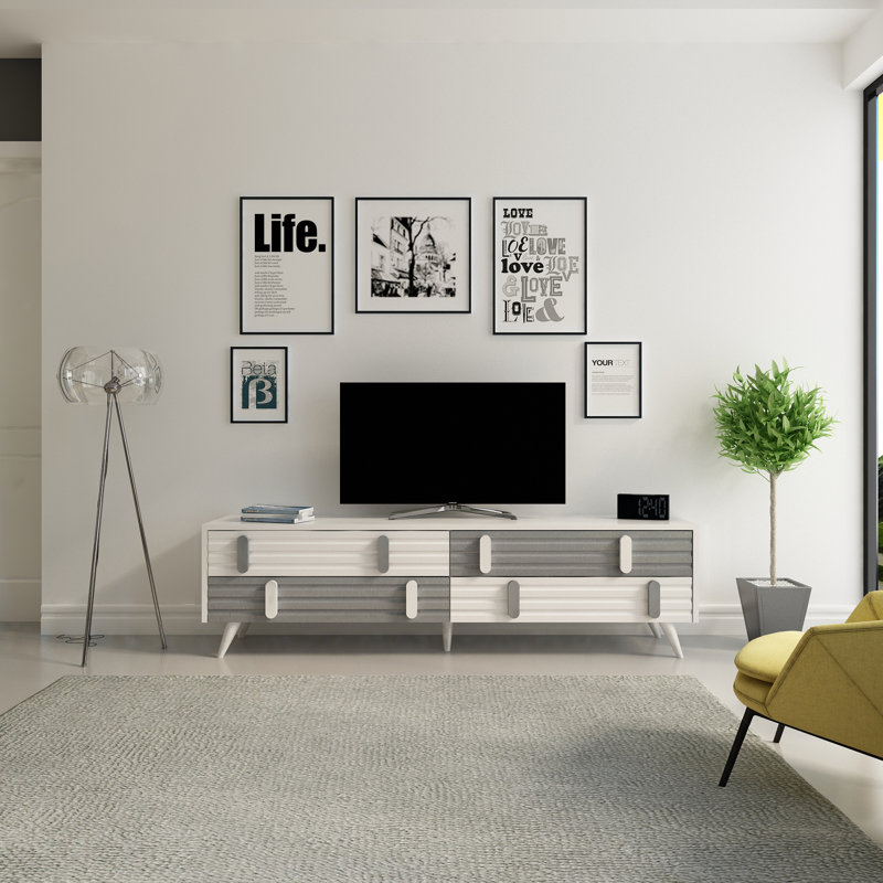 Meuble télé pour téléviseur de 55 po ou moins Rossmoor, Anthracite