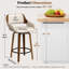 Tabourets de bar pivotants avec dossier en bois massif, hauteur de comptoir moderne du milieu du siècle, 66 cm (lot de 2)-1630086431-1630086425