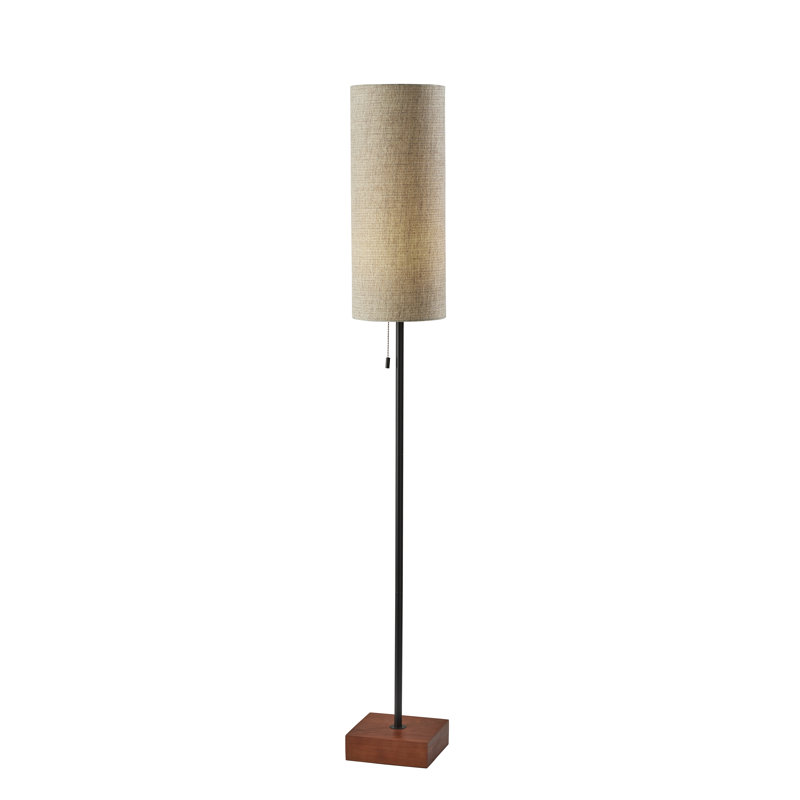 Henleaze 62'' Black Traditional Floor Lamp, Beige/Brown