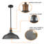Luminaire suspendu industriel noir 15,3 po