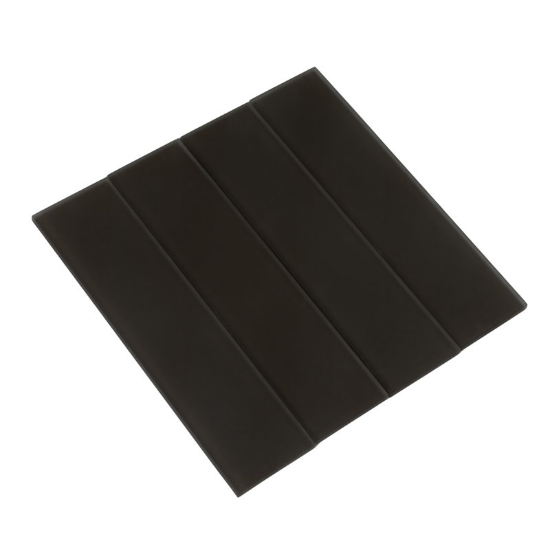 3"X 12" Matte Finished Glass Subway Tile, Ash Gray