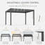 Pergola d'extérieur 10 'x 12' avec toit ajustable et cadre en aluminium renforcé-133662303-133662306