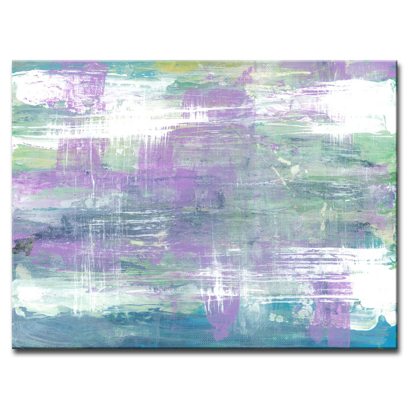 « lavande calme matin »-impression sur toile tendue, H 30 po x l 40 po