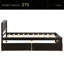 Lit plateforme simple avec deux tiroirs-405435531