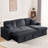 Amalyn L-Shaped Reversible Sleeper Sofa with Storage Chaise and Fold-Down Cupholders with Reversible Chaise for Living Room-96764374