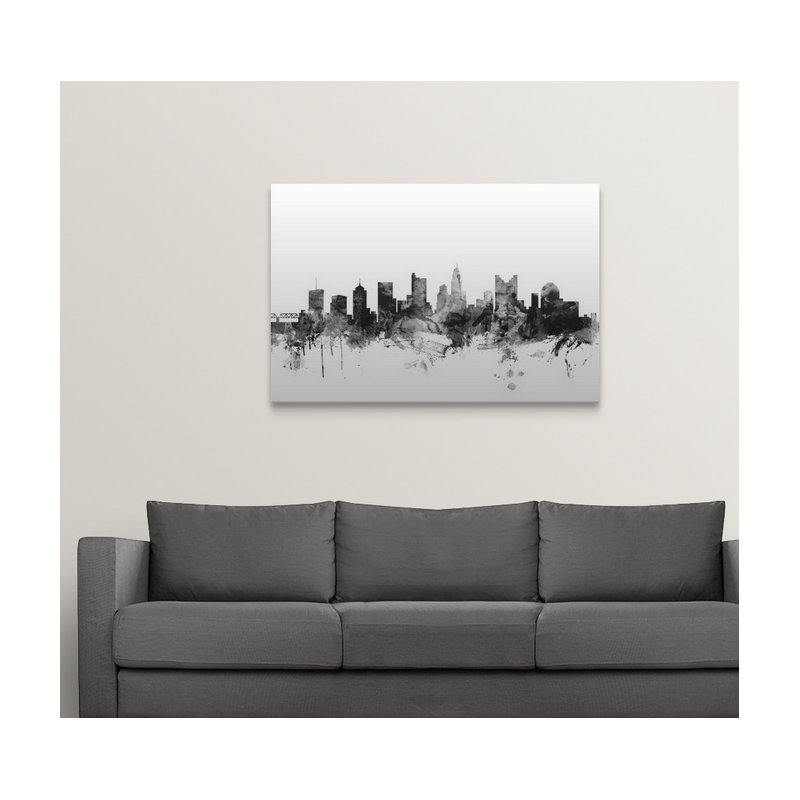 Francy " Columbus Ohio Skyline " by Michael Tompsett, 20" H x 30" W x 1.5" D, Canvas