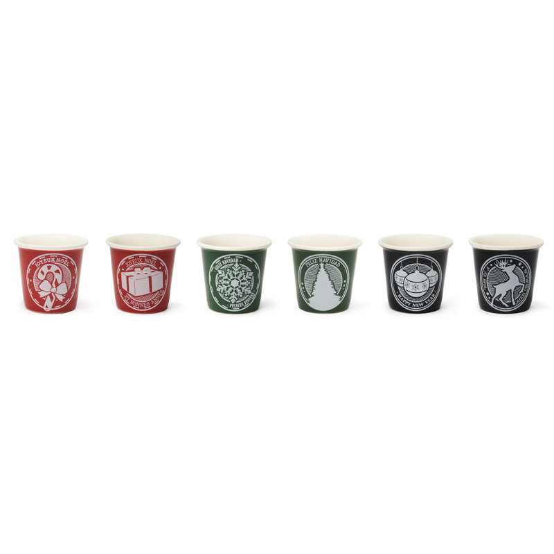 Christmas Stamp Porcelain Coffee Cup