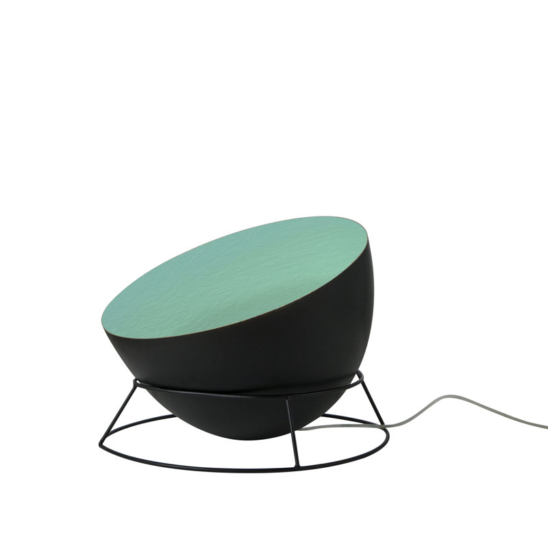 Luna 27.5cm Novelty Floor Lamp, Black, Black/Orange