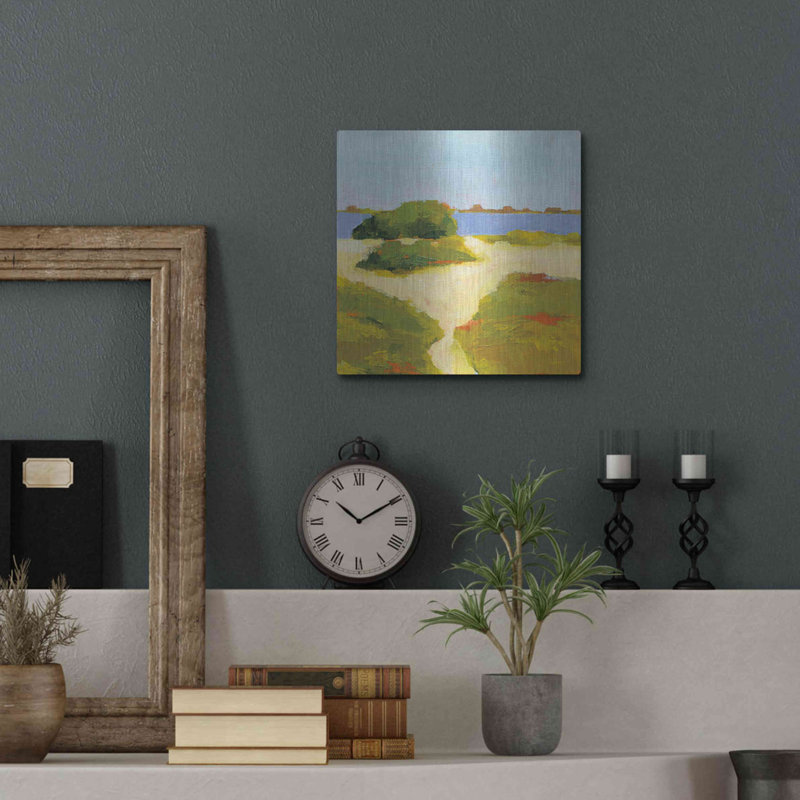 «Lark Manor» «Path to the Beach» par Phyllis Adams, art mural en métal, H 12 po x l 12 po