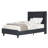 Schauer Corduroy Upholstered Wingback Bed, Metal Frame , Plywood Slats, No Box Spring-2100882970-2100882975