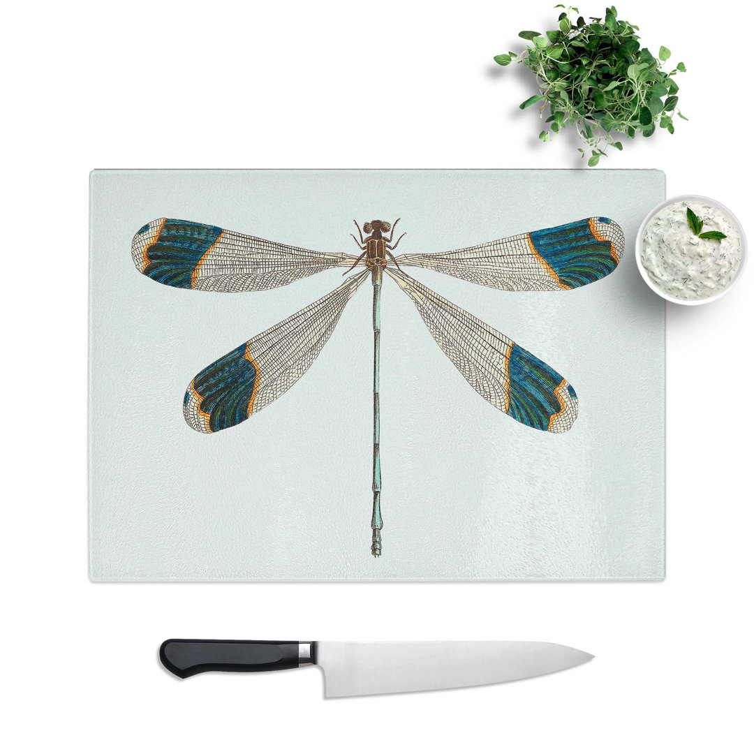 Tempered Glass Tipped Dragonfly Chopping Board