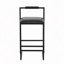Ensemble de 2 tabourets de bar avec dossier et 2 chaises de bar rembourrées en cuir de polyuréthane avec repose-pieds