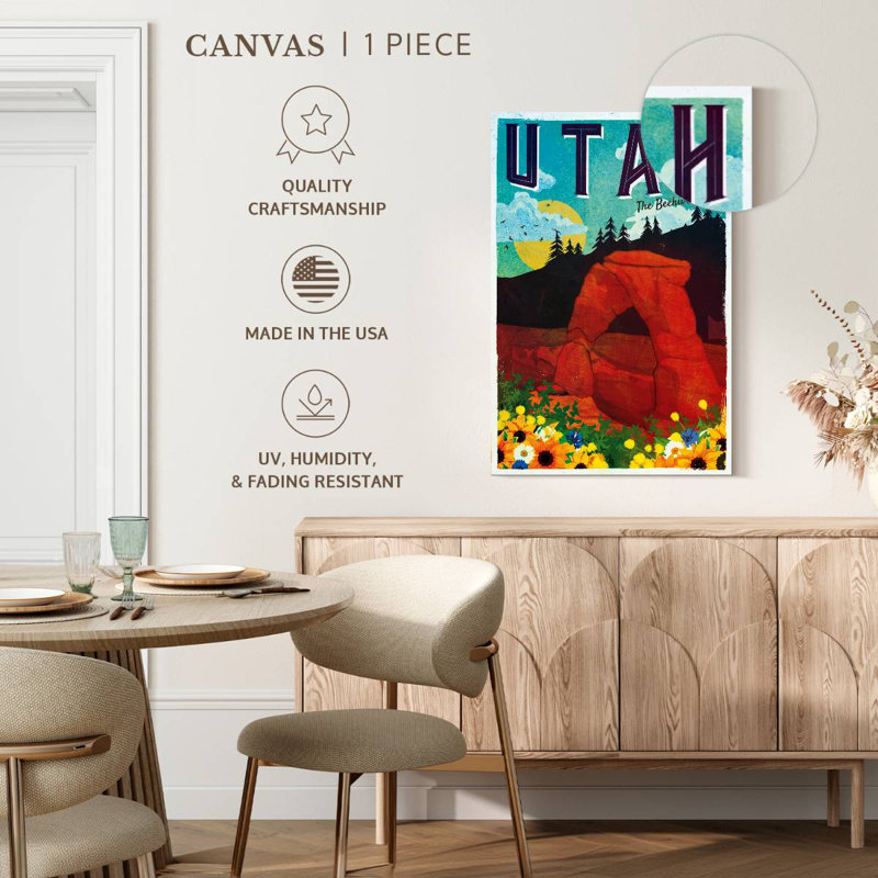 Utah The Beehive State, H 30 po x l 20 po