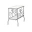 Lampe de table en métal avec verre trempé gris et transparent pour décor de chambre à coucher