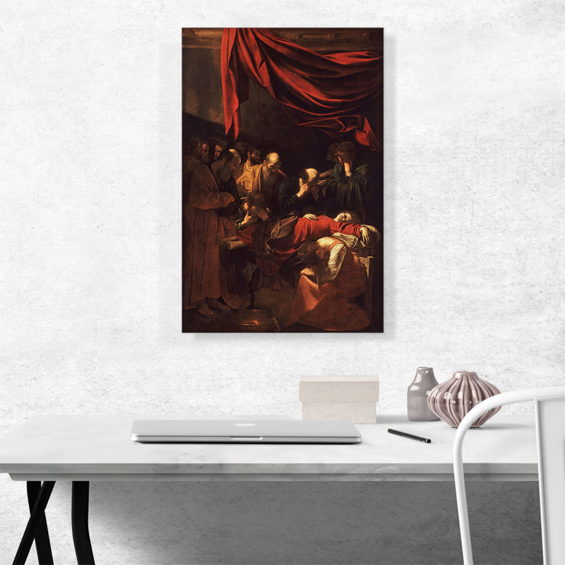 Mort de la Vierge - 1606 - reproduction, H 26 po x l 18 po x P 0,75 po