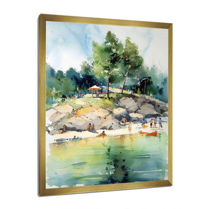 Coucher de soleil doré sur un lac de montagne, reproduction d'art sur toile, H 32 po x l 24 po x P 1 po