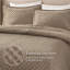 De literie en velours pour très grand lit, ensemble de couvre-lit matelassé taupe pour la chambre à coucher
