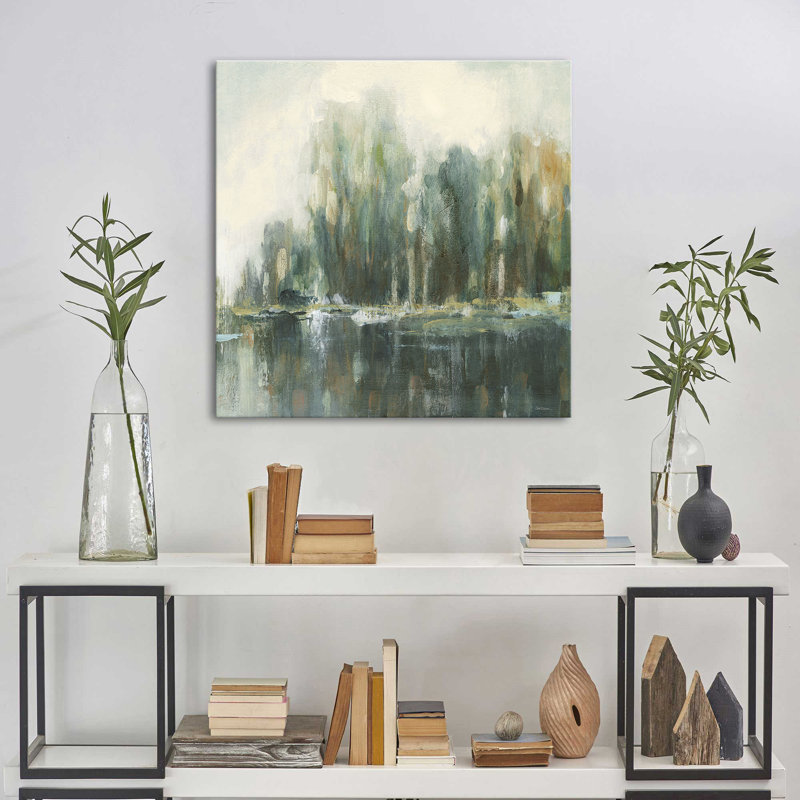 "Textured Treeline II" par Carol Robinson, reproduction sur toile, H 18 po x l 18 po x P 1 po