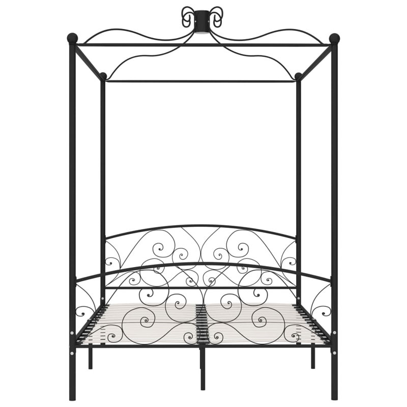 Rocky Open-Frame Bed, black, 140 x 200 cm