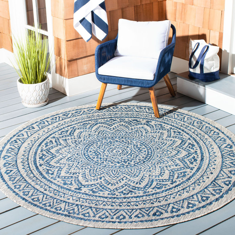 Tapis d'intérieur / extérieur Amedee Performance, Rond 7 pi 10 po