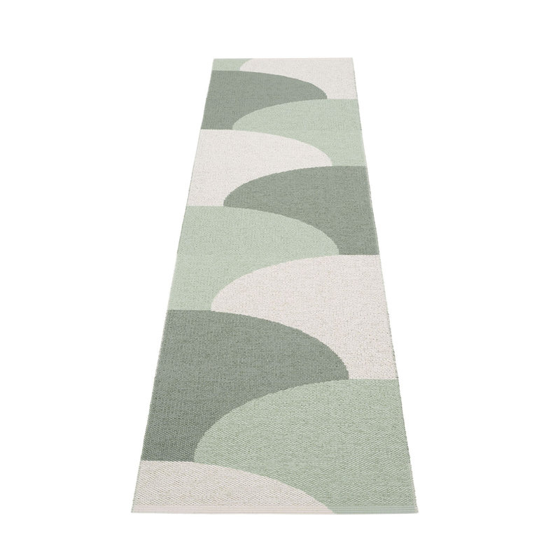 Rug HILL Army/Misty Mint/Fossil Grey 2.25 x 8.75 ft, Runner 2'4" x 11'10"