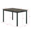 Table de salle à manger rectangulaire avec plateau en faux marbre et structure en métal Luka