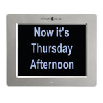 Memory Modern & Contemporary Digital Metal Electric Tabletop Clock with Alarm in Satin Silver/Black