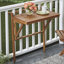 Jceon Rectangular Acacia Solid Wood Foldable Outdoor Balcony Table , 17 " W 27 " D