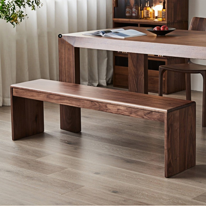 Banc en bois massif Taciser, H 16,53 po x l 62,99 po x P 12,59 po