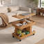 Petite table basse avec roulettes 360 ° rotative multifonctionnelle pour le salon et la chambre à coucher-861956059
