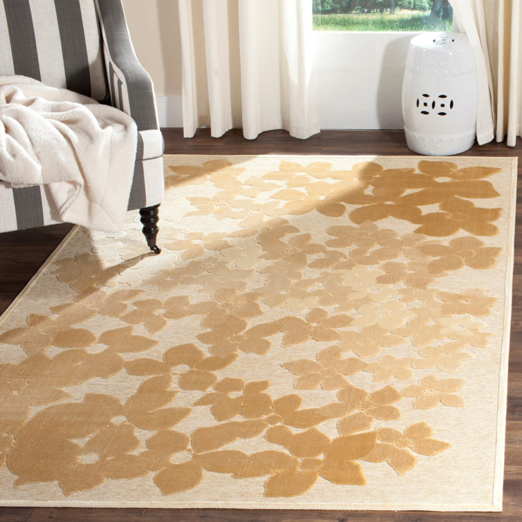 Tapis beige / brun Flower Field
