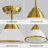 10 in 1-Light Modern Cone Pendant Light With White Frosted Glass Adjustable Height-441356172