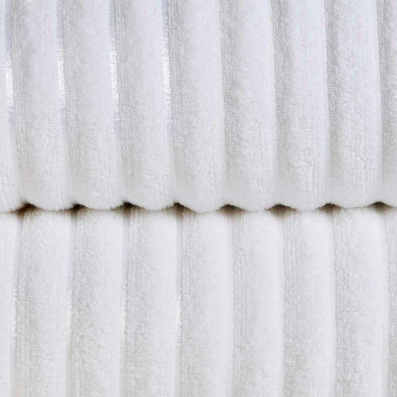 Asata 100% Cotton Midweight Ribbed Mulit-Size Set, White