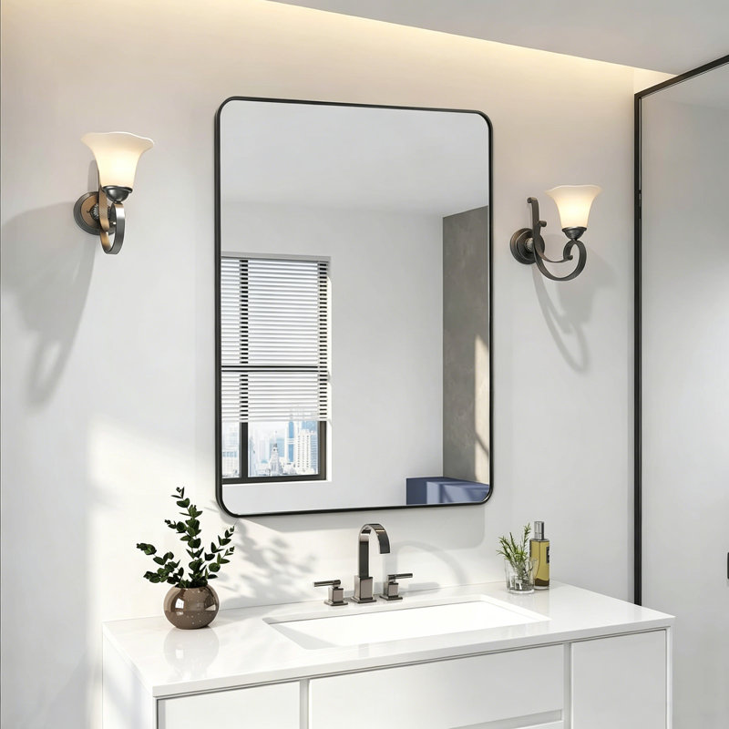 Miroir de salle de bain 24x36in, Black