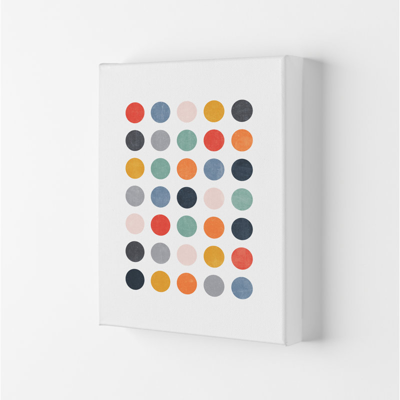 Scandi Dots Texture Original - Print, 59cm H x 42cm W x 1cm D, No Frame