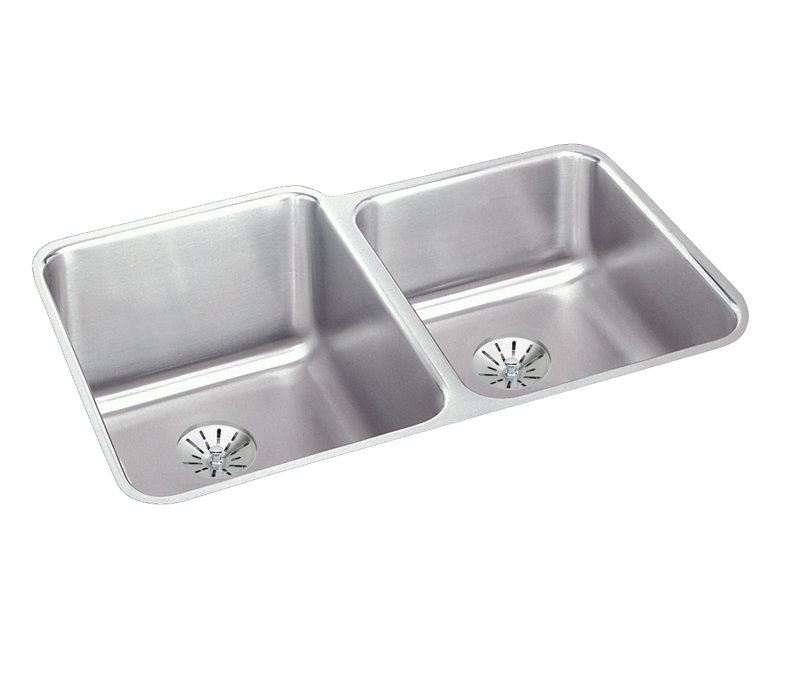 Évier de cuisine à double cuve encastrable L 31,25 po x l 20,5 po Lustertone