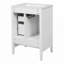 Meuble-lavabo de 24 po avec lavabo, tiroirs à fermeture en douceur et poignées en métal rétro pour une élégance intemporelle-116452220