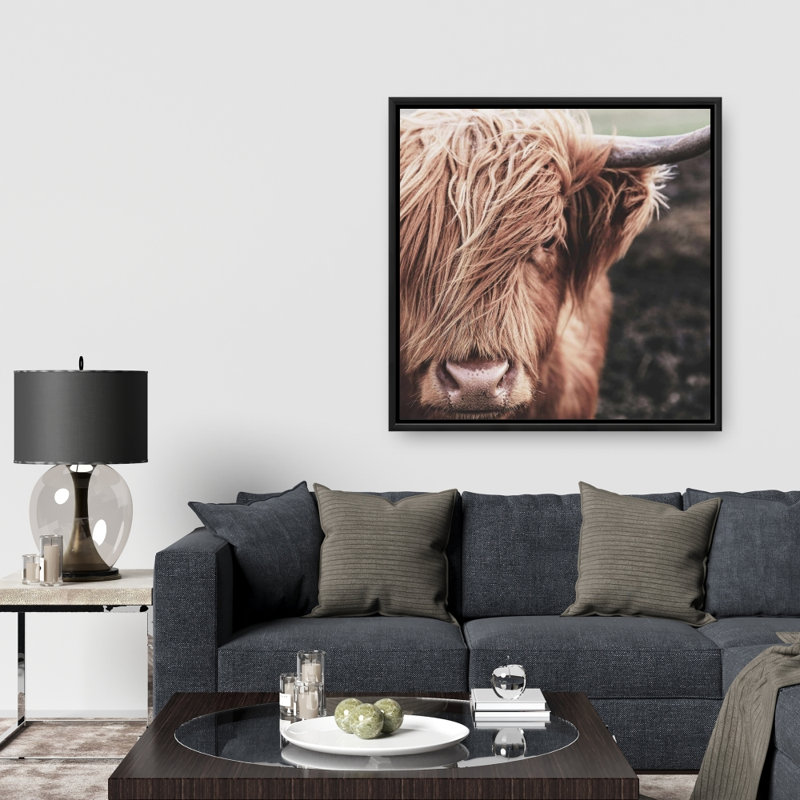 «Desatured Highland Cow» sur toile