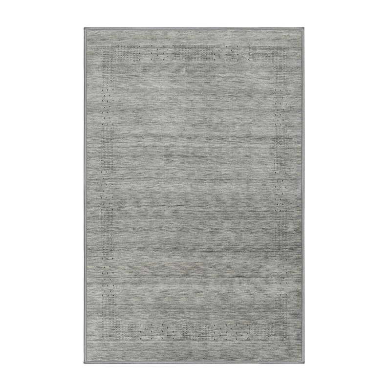 Tapis contemporain gris, Rectangle 4 pi x 6 pi