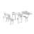 Havensville 4 - Person Metal Patio Dining Set with Rectangular Table