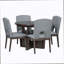 Ensemble de table de salle à manger moderne extensible 5 pièces avec rallonge amovible de 16,2 pouces pour petits espaces-139576690